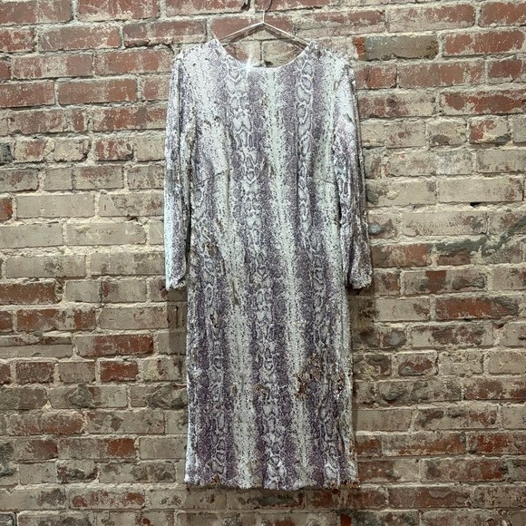 Dress The Population Python Sequin Emery Sheath Dress Size 1X - Picture 7 of 13
